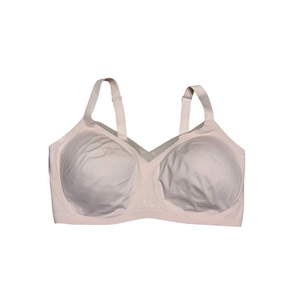 Honeylove Crossover Bra Wireless Mesh Support Beige Sand LWBR0301 Size 2X+